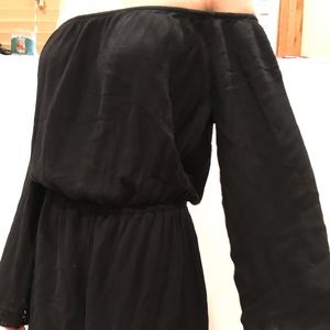 Black off the shoulder romper